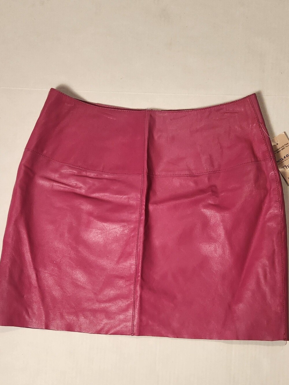NWT Deadstock VTG Y2K Wilsons Leather Maxima Hot Pink Leather Mini Skirt 8